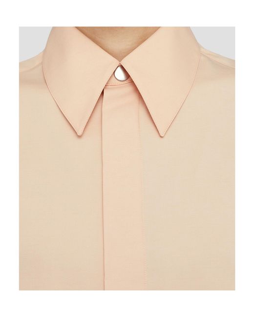 Jil Sander Natural Short Sleeved Straight Hem Shirt for men
