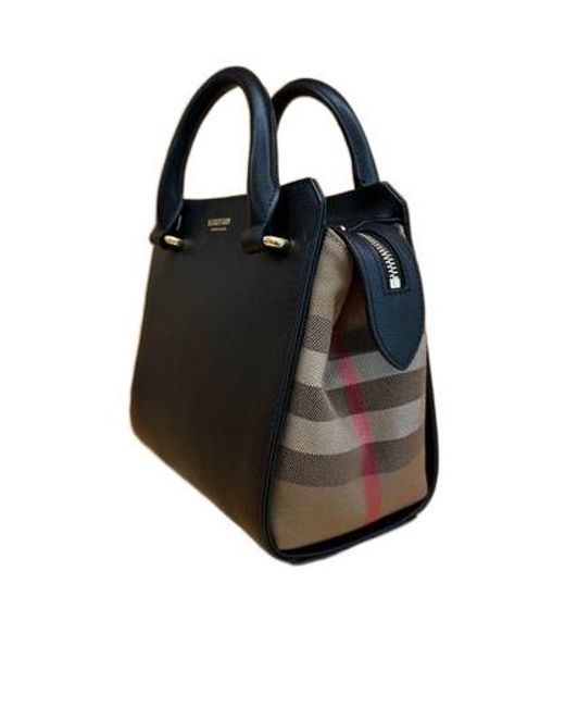 Burberry Blue Double Handle Shoulder Bag