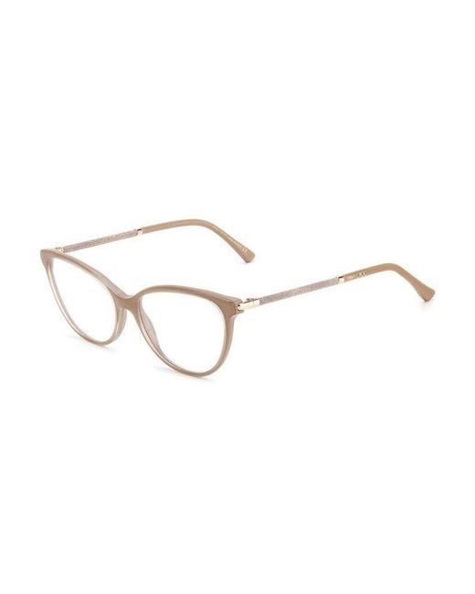 Jimmy Choo White Eyewear Cat-Eye Frame Glasses
