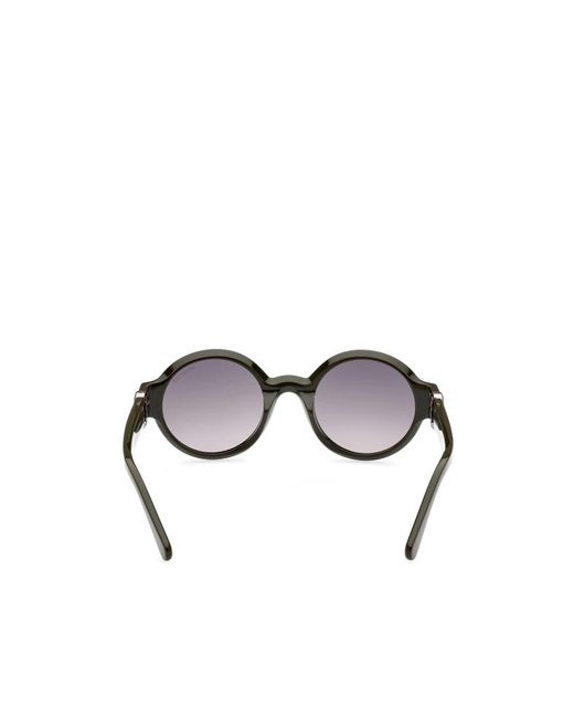 Moncler White Eyewear Round Frame Sunglasses