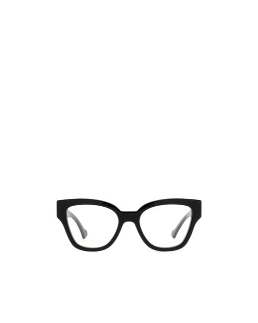 Gucci White Eyewear Cat-Eye Glasses And Frames
