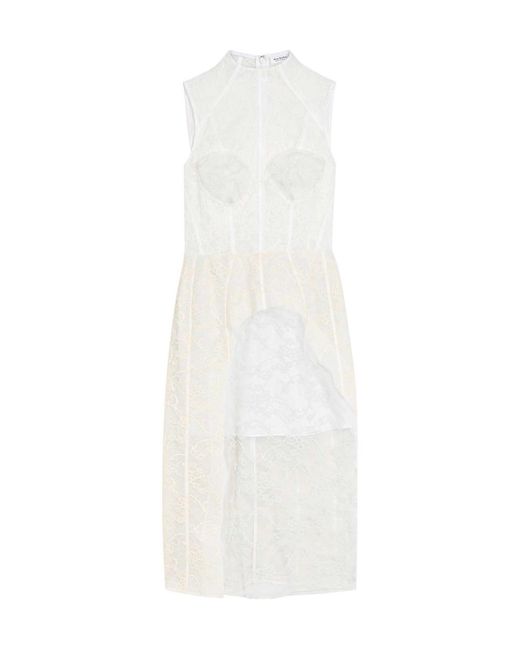 Acne White Semi-Sheer Lace Dress