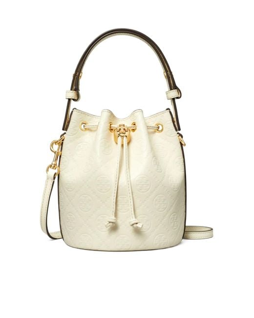 Tory Burch White Top Handle Shoulder Bag