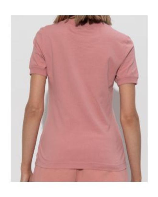 Dolce & Gabbana Pink Dg Logo Embroidered Crewneck T-Shirt