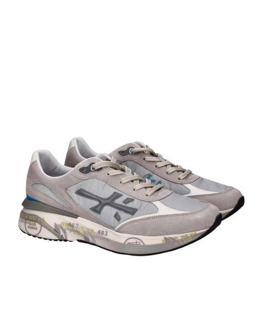 Premiata Gray Lace-Up Sneakers for men