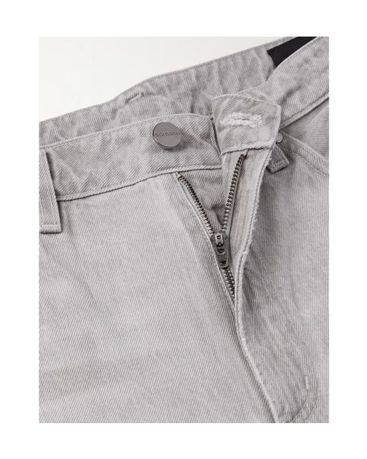 Goldsign Gray High-Rise Straight-Leg Organic Jeans