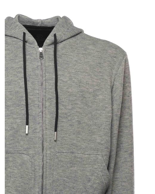 Giuliano Galiano Gray Guetta Zip-Up Hoodie for men