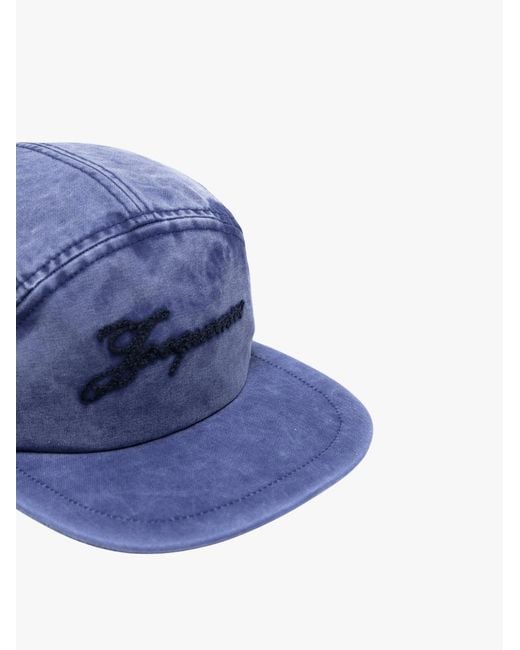 Jacquemus Blue Embroidered Hat