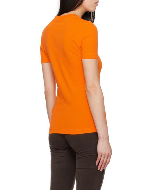 Versace Jeans Orange Couture Logo Printed Crewneck T-Shirt