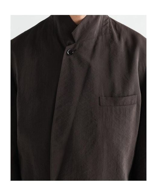 Lemaire Black Double-Breasted Relaxed Blazer for men