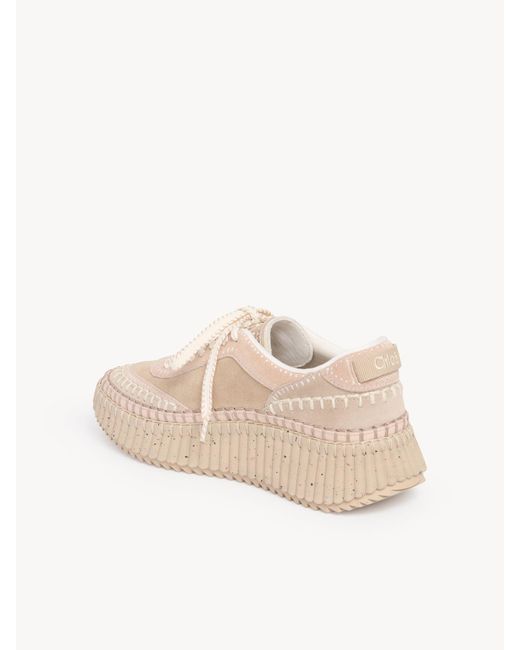 Chloé Pink Chloé Nama Lace-Up Sneakers