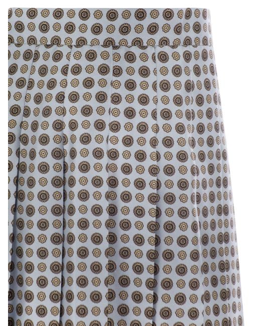 Max Mara Gray Studio Madison Pleated Skirt