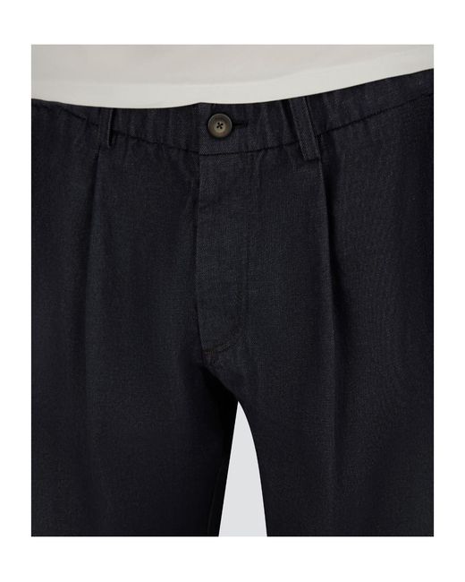 Herno Blue Elasticated Waist Trousers for men