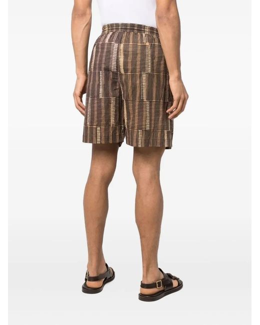 Nanushka Multicolor Striped Elasticated-Waist Shorts for men