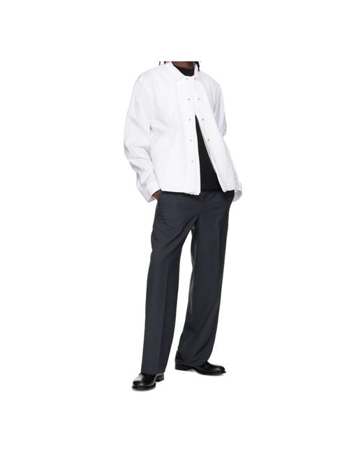 Sacai Black Wool Blend Casual Pants for men