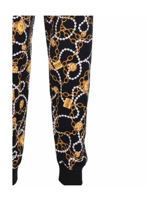Moschino Black Teddy Chain Track Pants for men
