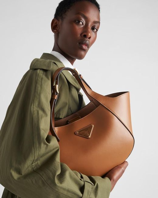 Prada Brown Medium Leather Tote Bag