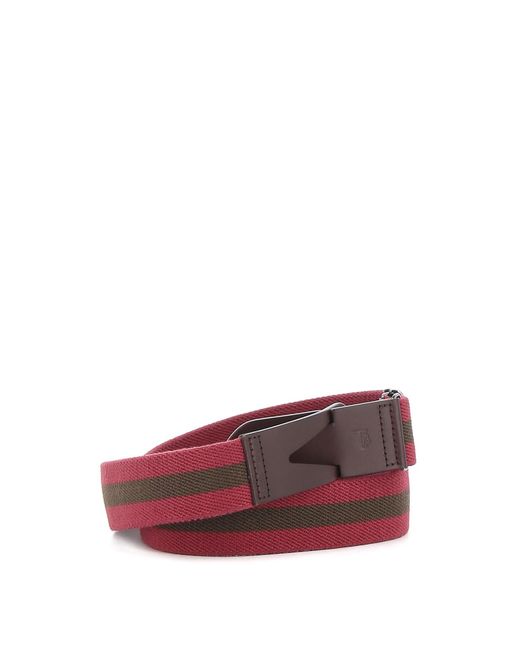 Tod's Purple Striped Snap-Buckle Belt for men