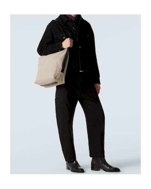 Lemaire Natural Logo Detail Shoulder Bag for men