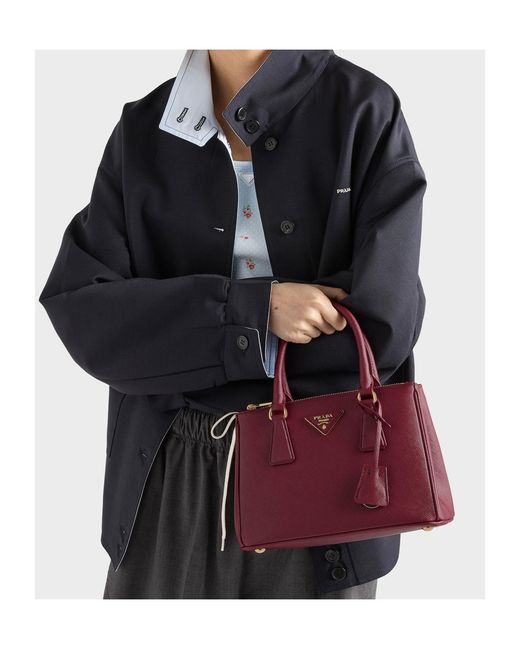 Prada Red Galleria Small Saffiano Leather Bag