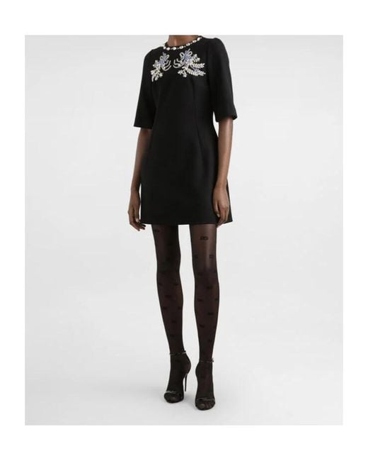 Dolce & Gabbana Black Wool Dress