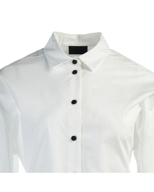 Moncler White Puff-Sleeve Shirt
