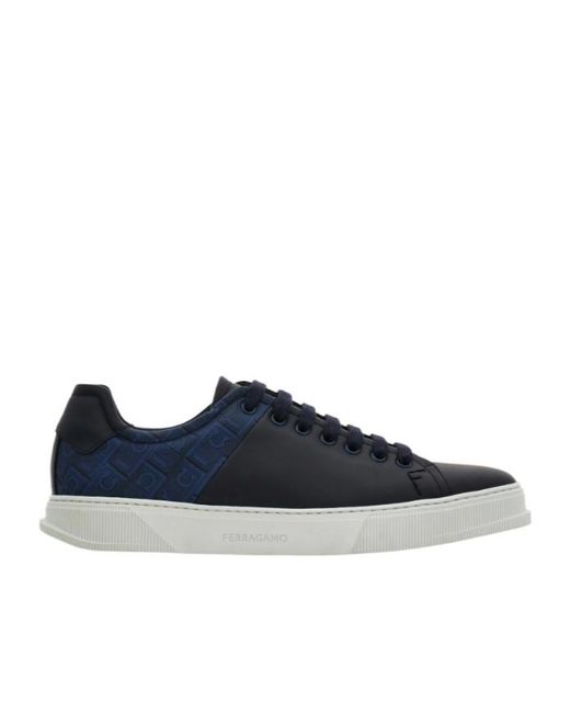 Ferragamo Blue Low Cut Sneaker for men
