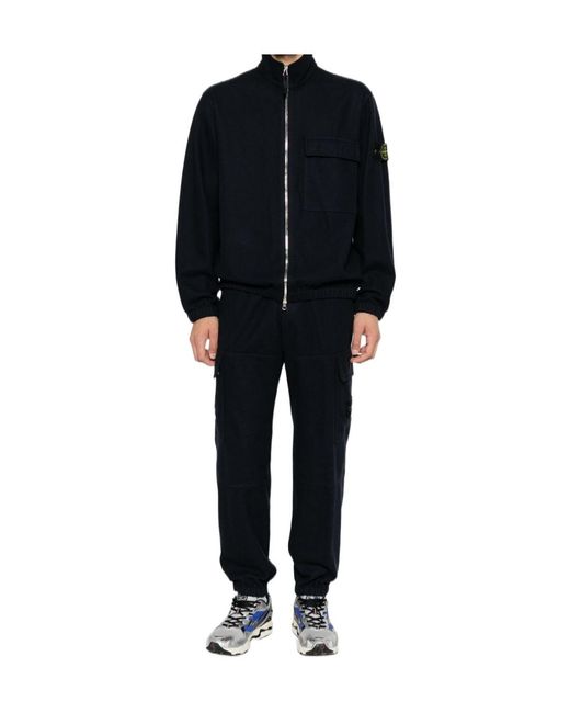 Stone Island Black Cargo Joggers for men