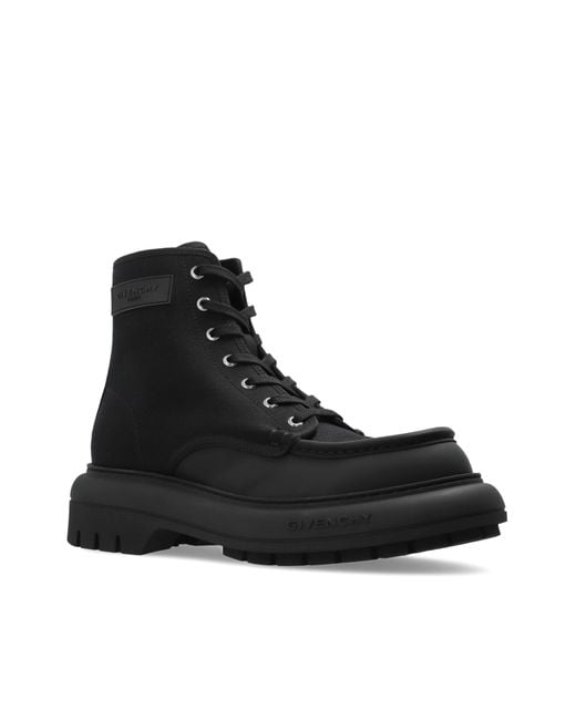 Givenchy Black Lace Up Boots for men