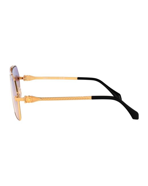 Versace Purple Geometric-Frame Sunglasses for men