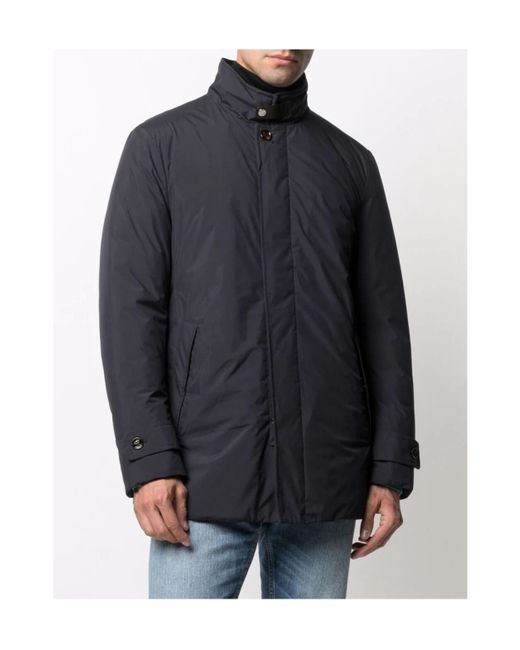 Moorer Blue Raffaello-Stp Padded Coat for men
