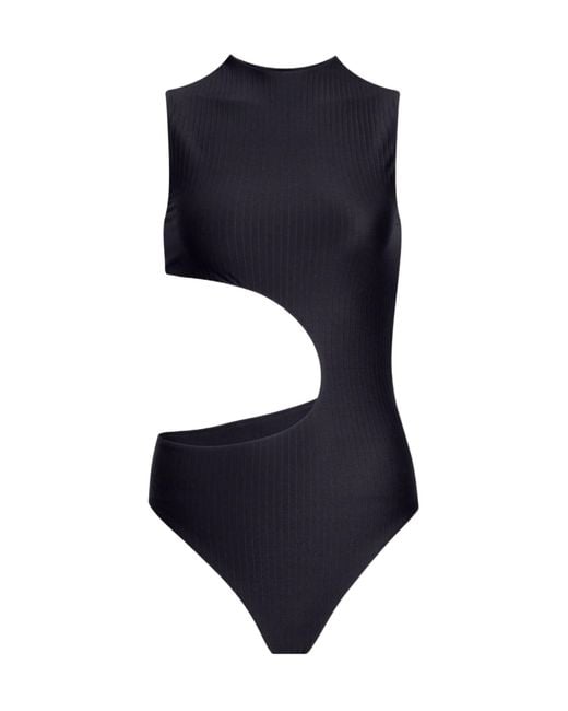 Alaïa Blue Cut-out Swimsuit