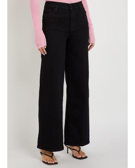 FRAME Black Le Slim Palazzo Wide-Leg Jeans