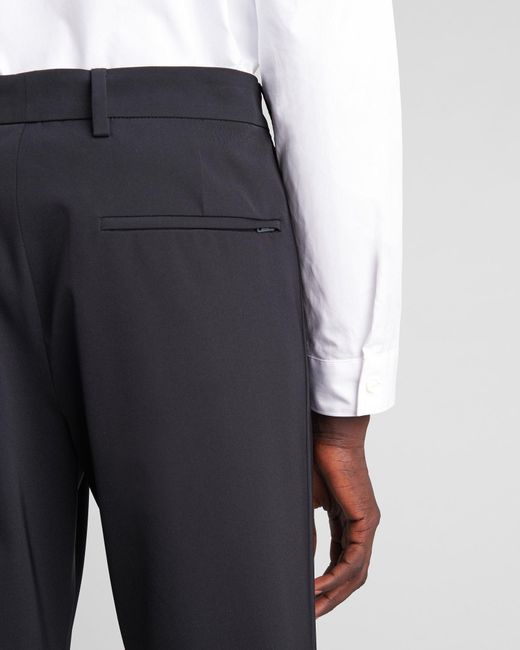 Prada Black Stretch Technical Fabric Pants for men