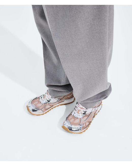 Bottega Veneta Pink Orbit Lace-Up Sneakers