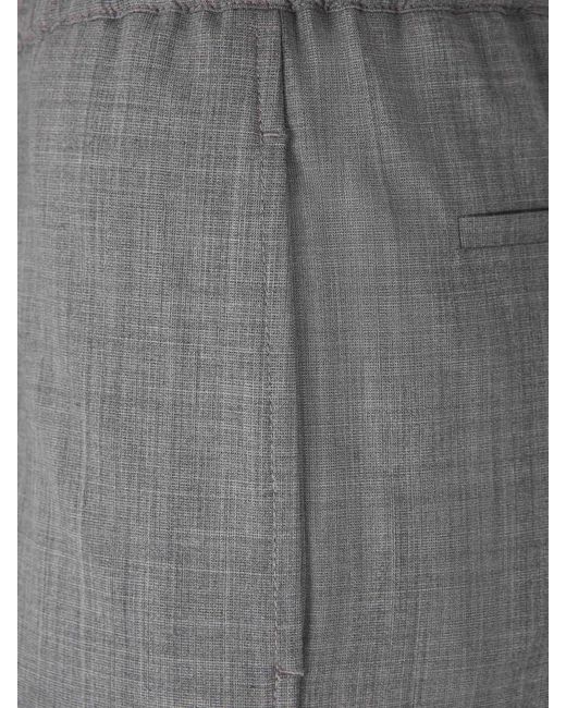 Fabiana Filippi Gray Elasticated Wasitband Straight-Leg Trousers