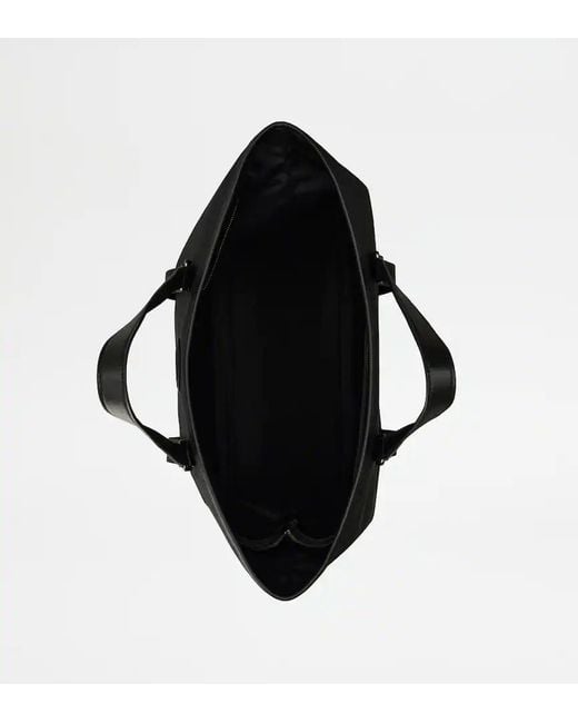 Tod's Black Logo Trim Tote Bag for men