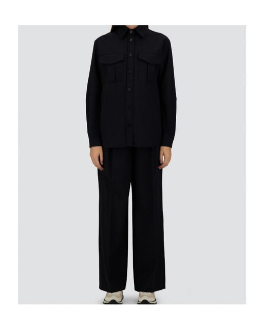Herno Blue Flap-Pocket Buttoned Shirt