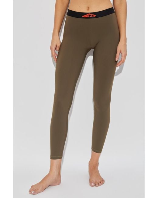 DSquared² Gray Logo Leggings