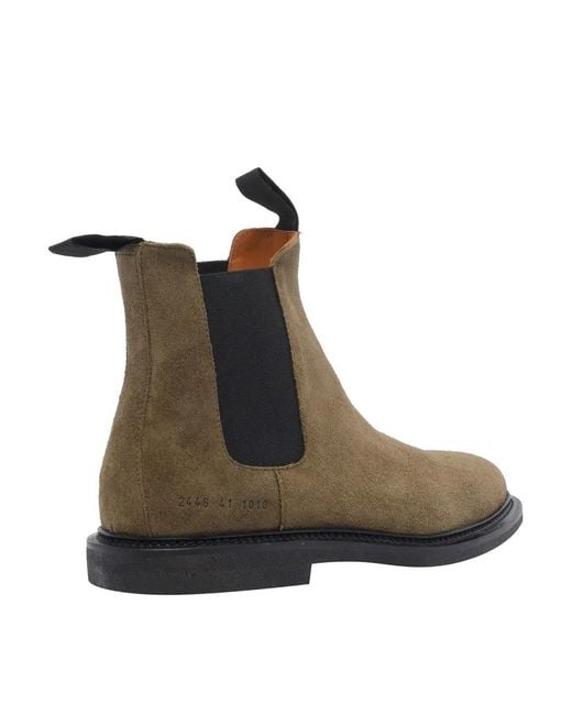 Common Projects Brown Round Toe Chelsea Boots for men