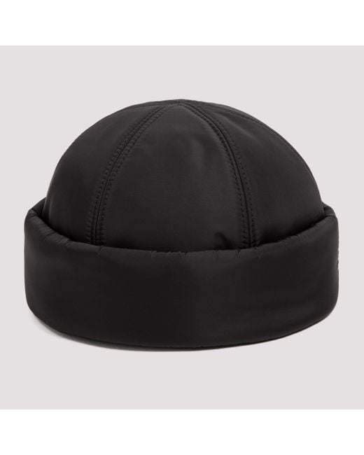 Prada Black Re-Nylon Beanie for men