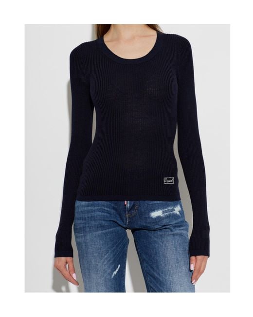 DSquared² Blue Long-Sleeved Pullover