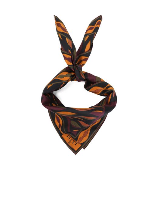 Emilio Pucci Multicolor Patterned Silk Scarf