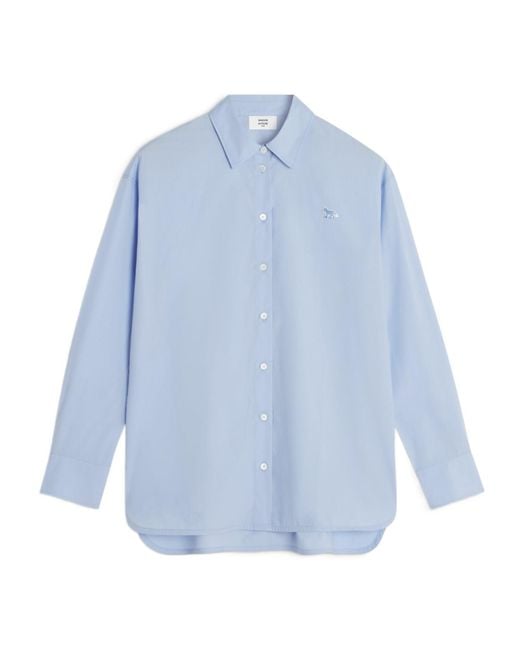 Maison Kitsuné Blue Maison Kitsuné Baby Fox Poplin Shirt