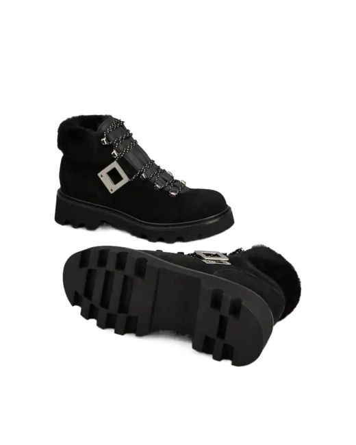 Roger Vivier Black Viv' Rangers Truck Booties