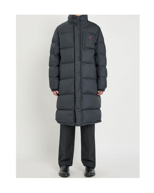Polo Ralph Lauren Gray Quilted Zipper Down Jacket for men