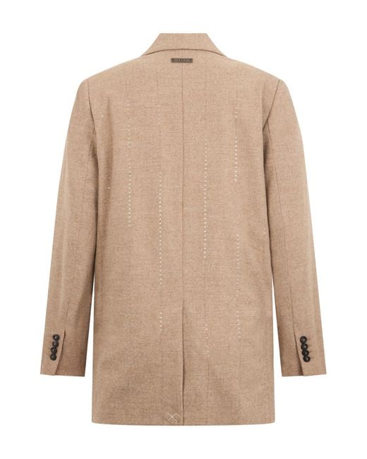 Peserico Natural Elegant Double-Breasted Blazer For Any Occasion