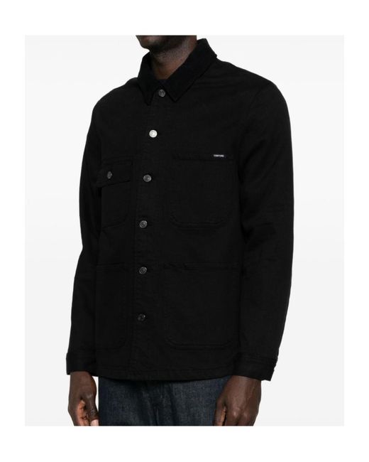 Tom Ford Black Multiple-Pockets Jacket for men