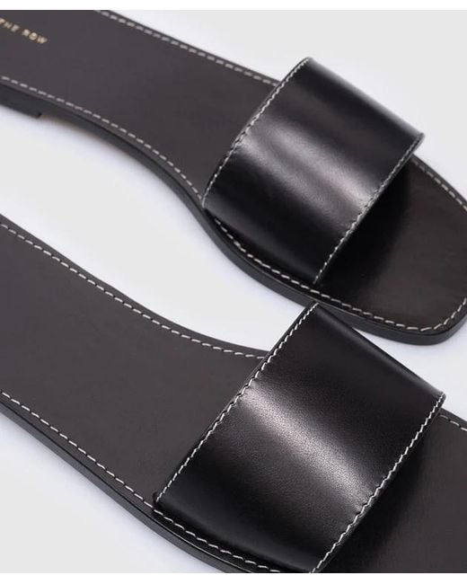 The Row White Flat Slippers
