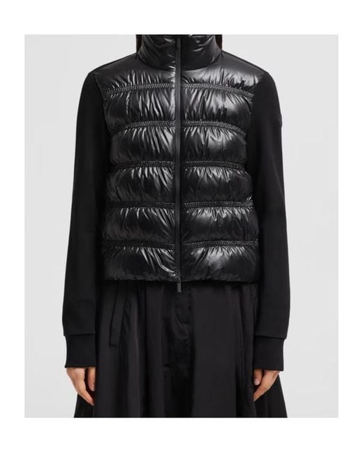 Moncler Black Padded Zip-Up Sweatshirt